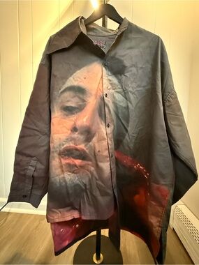 Bond NYC Taxi Driver Graphic Button-Up Shirt | Tagged S Fits XL | Rare